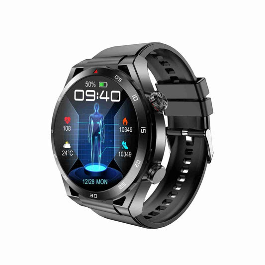 ET450 1.39 inch IP67 Waterproof Silicone Band Smart Watch, Support ECG / Non-invasive Blood Glucose Measurement(Black) by bashfashion