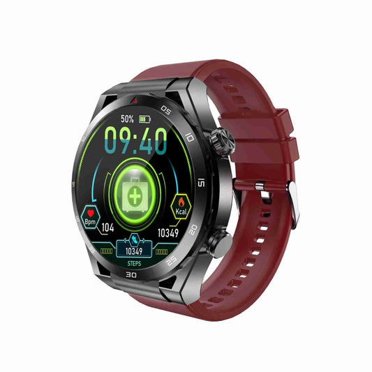 ET450 1.39 inch IP67 Waterproof Silicone Band Smart Watch, Support ECG / Non-invasive Blood Glucose Measurement(Red) by bashfashion