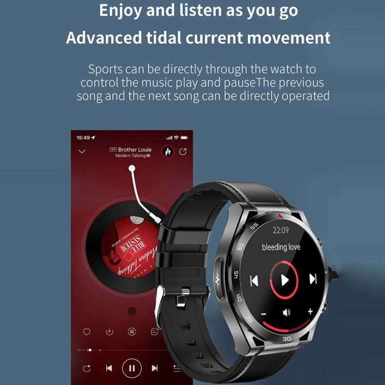 ET450 1.39 inch IP67 Waterproof Silicone Band Smart Watch, Support ECG / Non-invasive Blood Glucose Measurement(Red) by bashfashion