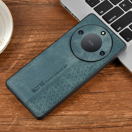 For Honor X50 AZNS 3D Embossed Skin Feel Phone Case(Dark Green) by AZNS