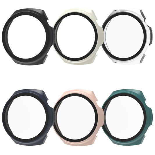 For Huawei Watch 4 Pro Tempered Film + PC Integrated Watch Protective Case(Pine Green) by bashfashion