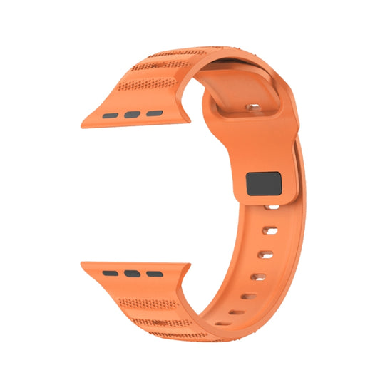 For Apple Watch Ultra 49mm Dot Texture Fluororubber Watch Band(Orange) by bashfashion