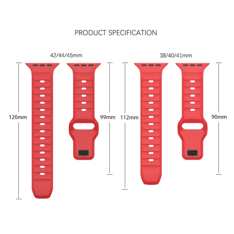 For Apple Watch SE 2023 40mm Dot Texture Fluororubber Watch Band(Red) by bashfashion