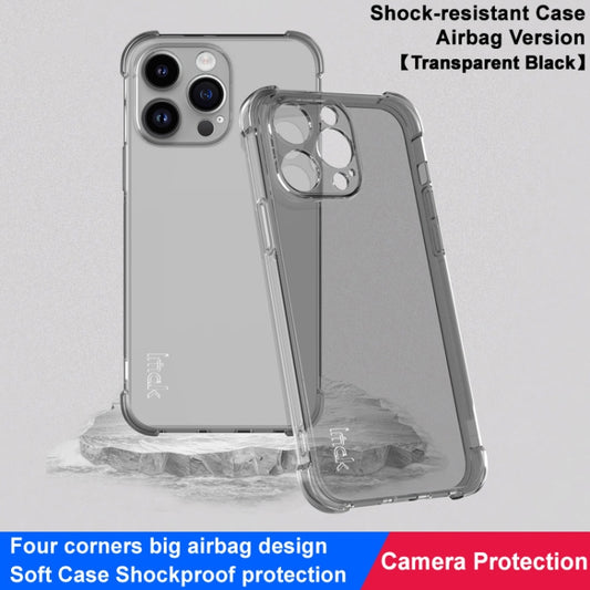 For iPhone 15 Pro Max imak Shockproof Airbag TPU Phone Case(Transparent Black) by imak