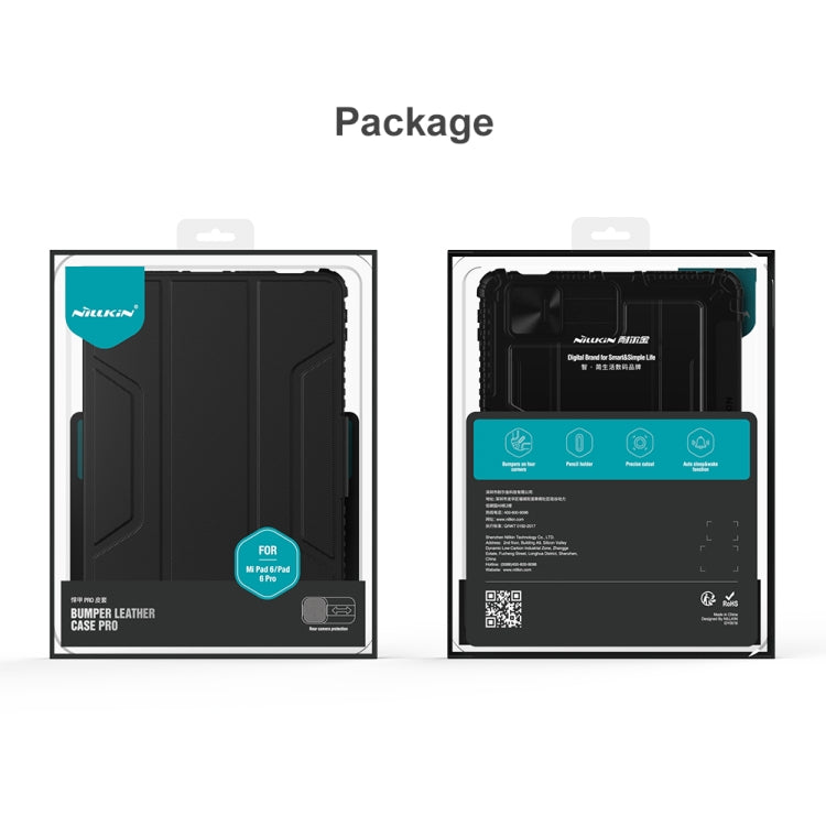 For Xiaomi Pad 6 / Pad 6 Pro NILLKIN Bumper Pro Camshield Tablet Leather Case(Black) by NILLKIN