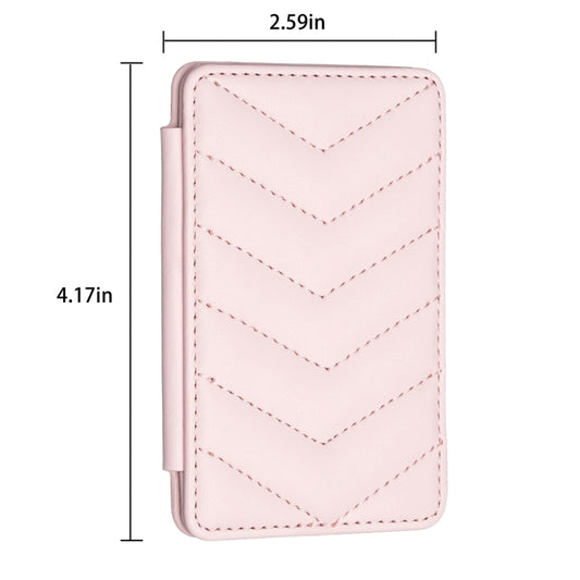 BFK02 Wave Pattern Card Bag Mobile Phone Back Sticker(Pink) by bashfashion