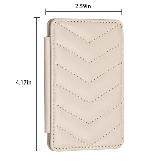 BFK02 Wave Pattern Card Bag Mobile Phone Back Sticker(Beige) by bashfashion