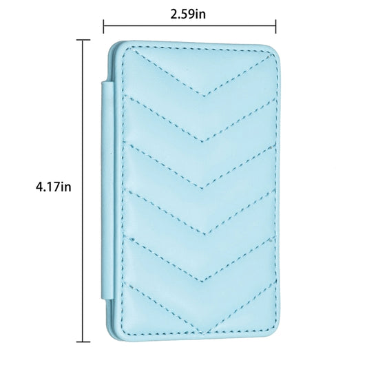 BFK02 Wave Pattern Card Bag Mobile Phone Back Sticker(Blue) by bashfashion