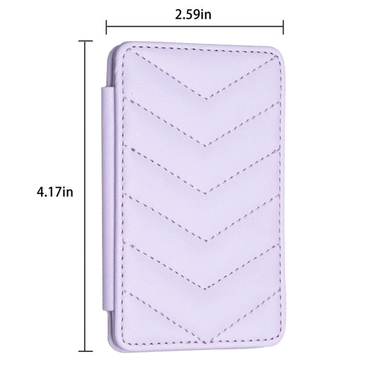 BFK02 Wave Pattern Card Bag Mobile Phone Back Sticker(Purple) by bashfashion