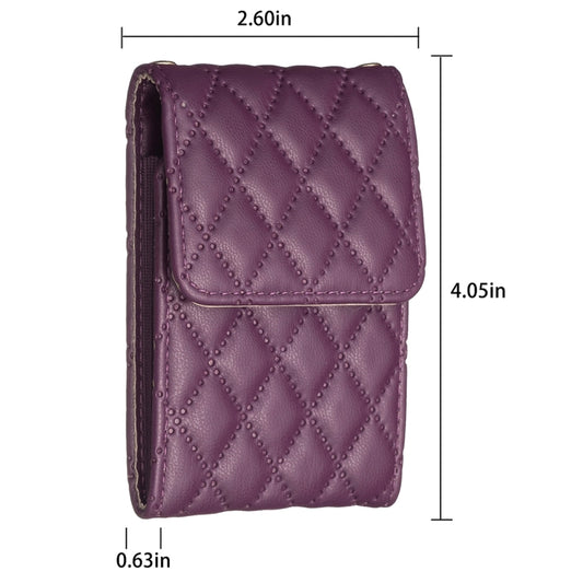 BFK08 Vertical Card Bag Mobile Phone Back Sticker(Dark Purple) by bashfashion