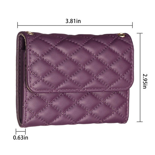 BFK10 Horizontal Card Bag Mobile Phone Back Sticker(Dark Purple) by bashfashion