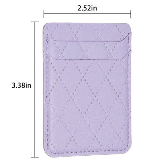 BFK11 Diamond Lattice Card Bag Mobile Phone Back Sticker(Purple) by bashfashion