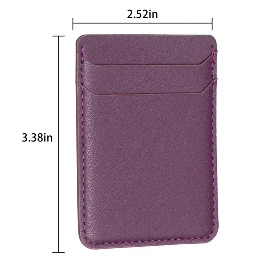 BFK12 R20 Texture Card Bag Mobile Phone Back Sticker(Dark Purple) by bashfashion