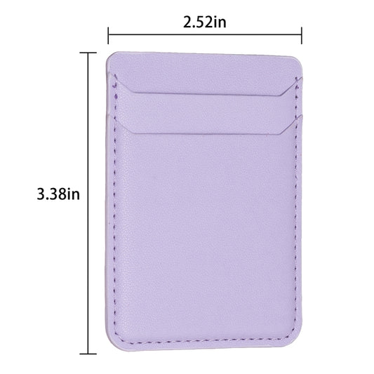 BFK12 R20 Texture Card Bag Mobile Phone Back Sticker(Purple) by bashfashion
