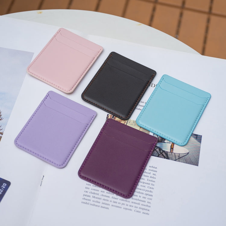 BFK12 R20 Texture Card Bag Mobile Phone Back Sticker(Pink) by bashfashion