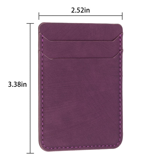 BFK13 Frosted Card Bag Mobile Phone Back Sticker(Dark Purple) by bashfashion
