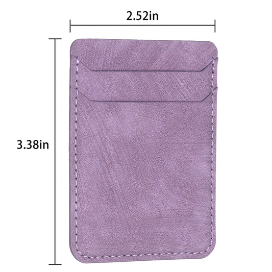 BFK13 Frosted Card Bag Mobile Phone Back Sticker(Purple) by bashfashion
