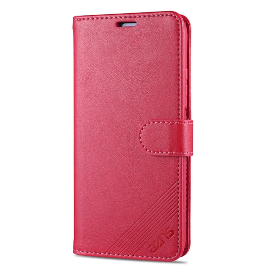 For Huawei Nova 6 SE AZNS Sheepskin Texture Horizontal Flip Leather Case with Holder & Card Slots & Wallet(Red) by AZNS