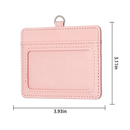 BFK14 Horizontal ID Card Bag with Lanyard(Pink) by bashfashion