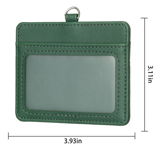 BFK14 Horizontal ID Card Bag with Lanyard(Green) by bashfashion