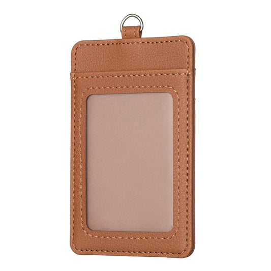 BFK15 Vertical ID Card Bag with Lanyard(Brown) by bashfashion