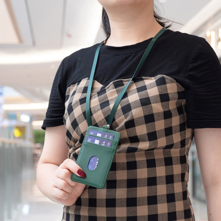 BFK15 Vertical ID Card Bag with Lanyard(Green) by bashfashion