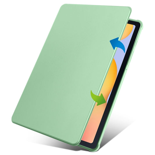 For Samsung Galaxy Tab S6 Lite P610 Acrylic 360 Degree Rotation Smart Tablet Leather Case(Green) by bashfashion