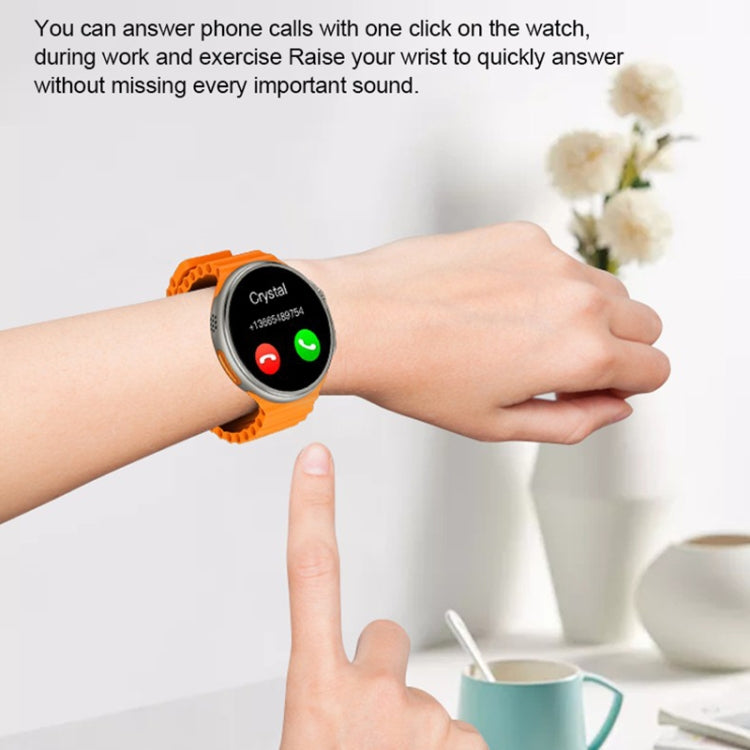 V3 Ultra Max 1.6 inch TFT Round Screen Smart Watch Supports Voice Calls/Blood Oxygen Monitoring(Orange) by bashfashion