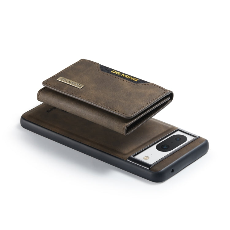 For Google Pixel 8 DG.MING M2 Series 3-Fold Multi Card Bag + Magnetic Phone Case(Coffee) by DG.MING