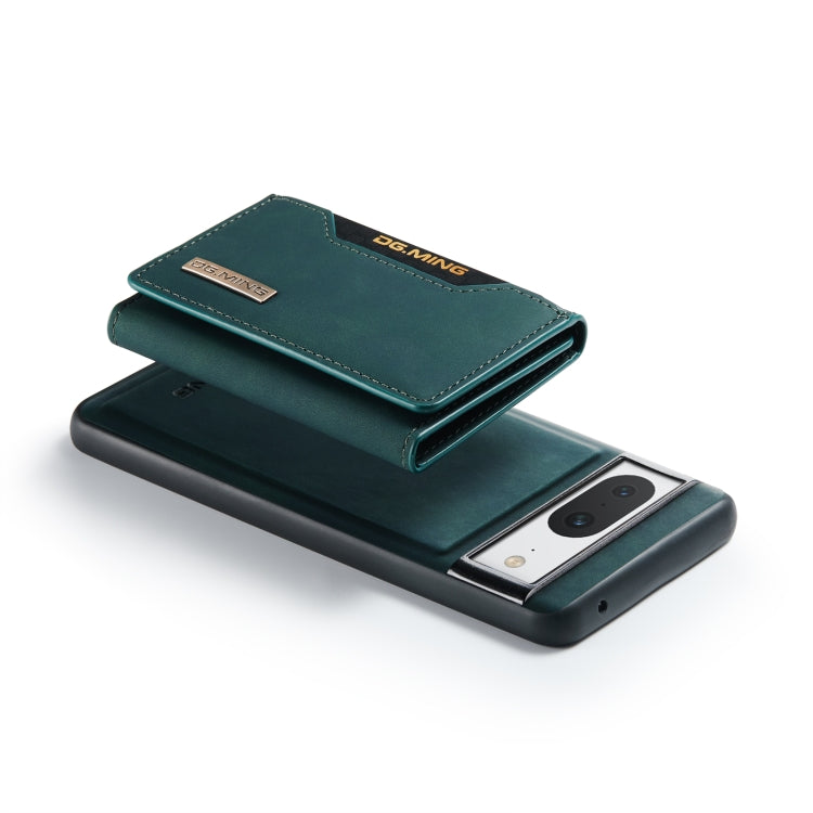 For Google Pixel 8 DG.MING M2 Series 3-Fold Multi Card Bag + Magnetic Phone Case(Green) by DG.MING
