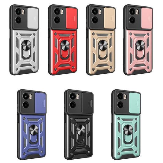 For Motorola Moto G05 Sliding Camera Cover Design TPU+PC Phone Case(Black) by bashfashion