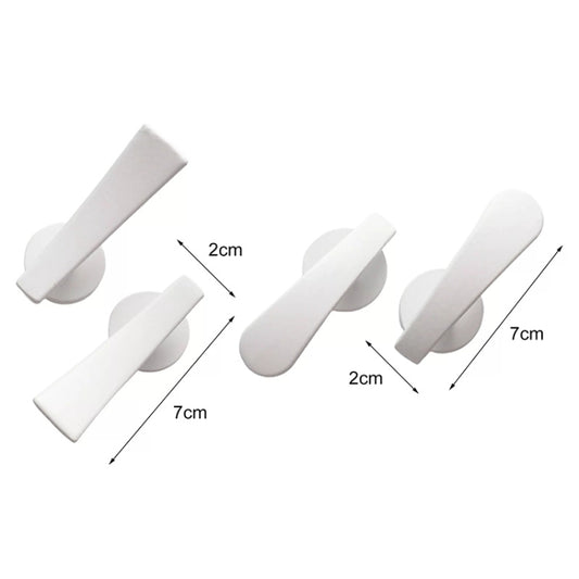 1pair Thickened Curved Hook Flat Hook Door Handle Hook Free Punch Free Installation Curtain Wall Hook(White) by bashfashion