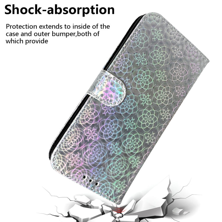 For iPhone 16e Colorful Magnetic Buckle Leather Phone Case(Silver) by bashfashion