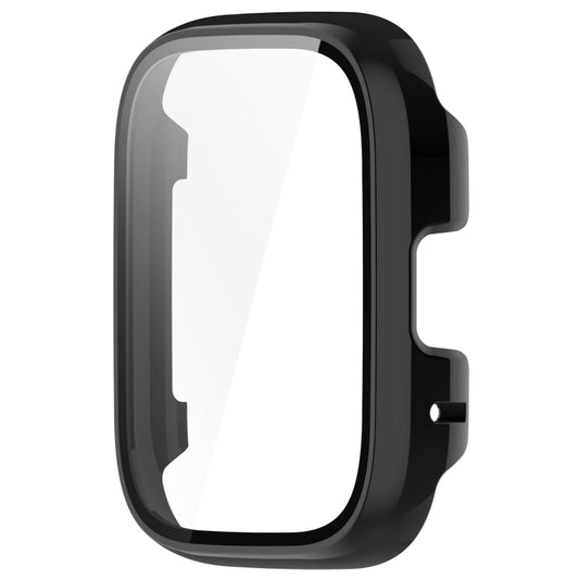 For Redmi Watch 3 Lite PC + Tempered Film Integrated Watch Protective Case(Black) by bashfashion