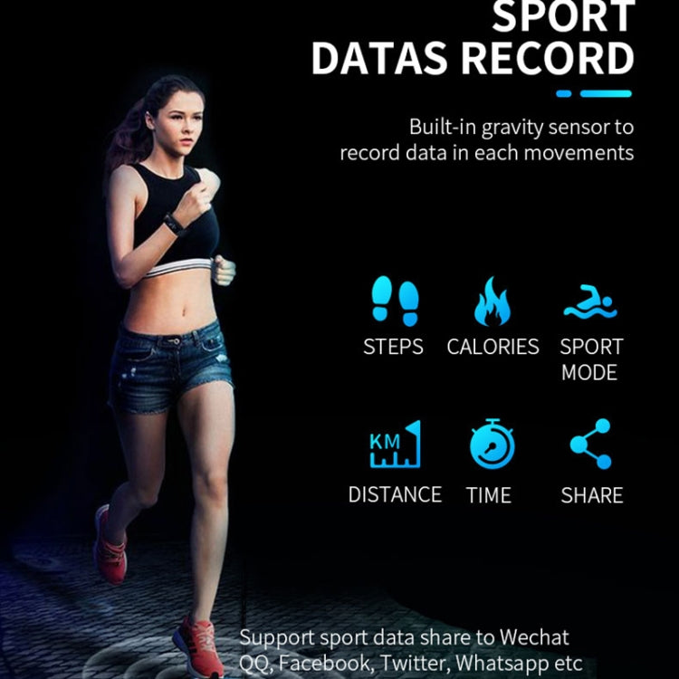 SPOVAN H02 1.14 inch TFT HD Screen Smart Bracelet Supports Blood Oxygen Monitoring/Sleep Monitoring(Blue) by SPOVAN