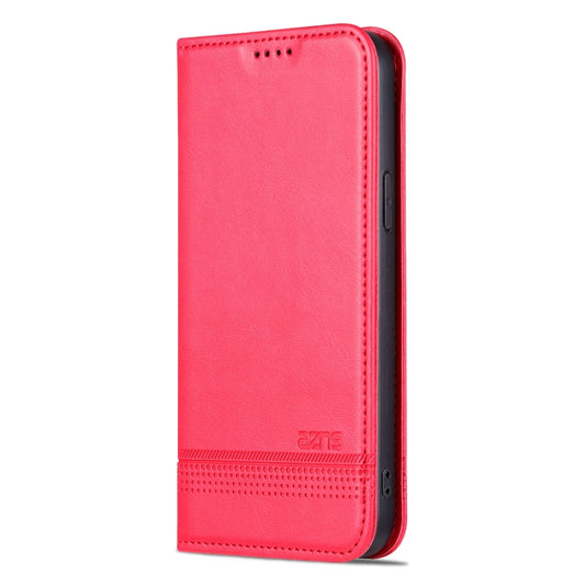 For iPhone 15 Plus AZNS Magnetic Calf Texture Leather Phone Case(Red) by AZNS