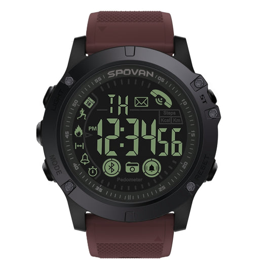 SPOVAN PR1 Outdoor Waterproof Luminous Bluetooth Smart Watch(Red) by SPOVAN