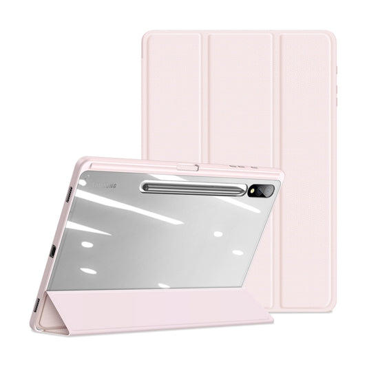 For Samsung Galaxy Tab S9+ DUX DUCIS TOBY Series Antiskid Leather Tablet Case with Sleep / Wake-up Function(Pink) by DUX DUCIS