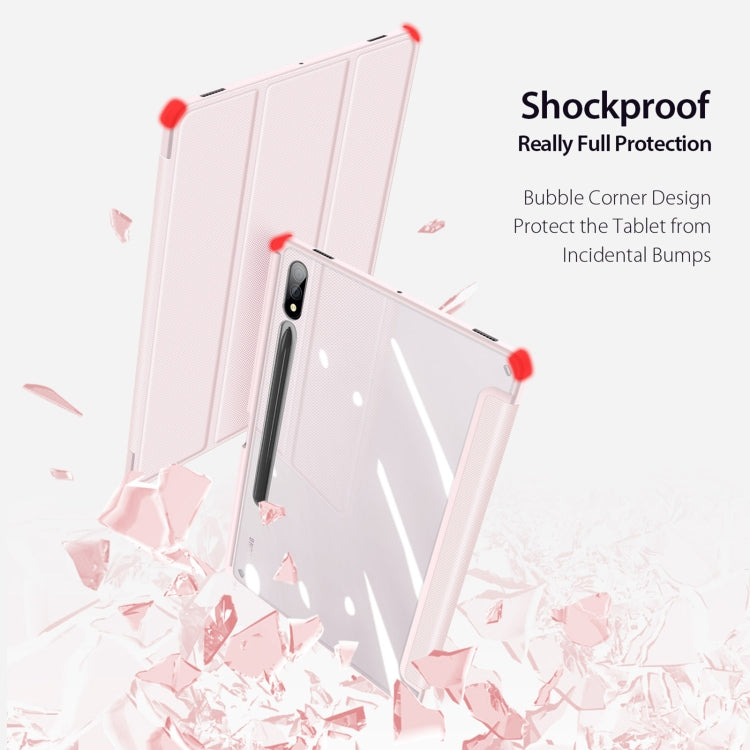 For Samsung Galaxy Tab S9+ DUX DUCIS TOBY Series Antiskid Leather Tablet Case with Sleep / Wake-up Function(Pink) by DUX DUCIS