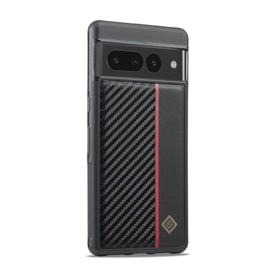 For Google Pixel 7 Pro LC.IMEEKE 3 in 1 Carbon Fiber Texture Shockproof Phone Case(Black) by LC.IMEEKE