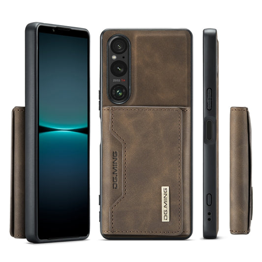 For Sony Xperia 1 VI DG.MING M2 Series 3-Fold Multi Card Bag + Magnetic Phone Case(Coffee) by DG.MING