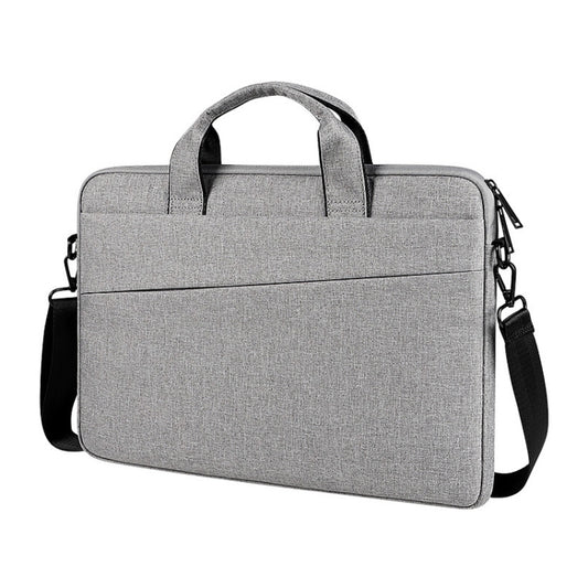 For 15.6 inch ST01S Waterproof Oxford Laptop Diagonal Shoulder Handbag(Light Grey) by bashfashion