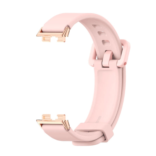 For Huawei Band 8 / 9 / 10 Mijobs Silicone Breathable Watch Band(Pink+Rose Gold) by MIJOBS