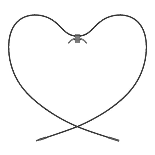 For Xiaomi Smart Band 10 / 9 / 8 Mijobs Stainless Steel Buckle Wax Rope Necklace(Black) by MIJOBS