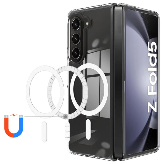 For Samsung Galaxy Z Fold5 MagSafe Transparent Acrylic Phone Case by bashfashion