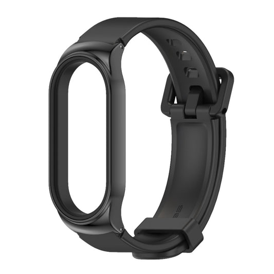 For Xiaomi Mi Band 8 Mijobs CS Case Silicone Watch Band(Black) by MIJOBS