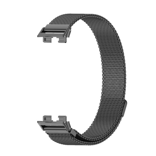 For Huawei Band 8 / 9 / 10 Mijobs Milan Magnetic Stainless Steel Watch Band(Black) by MIJOBS