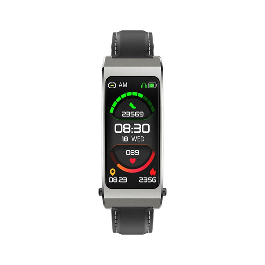 K13S 1.14 inch TFT Screen Leather Strap Smart Calling Bracelet Supports Sleep Management/Blood Oxygen Monitoring(Tarnish) by bashfashion