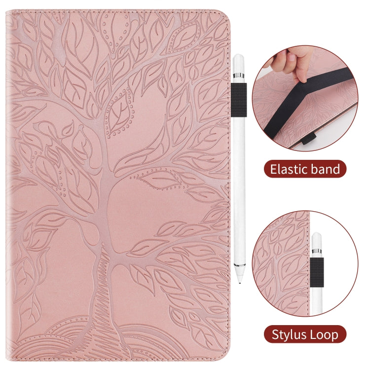 For Samsung Galaxy Tab S8 / S7 Life Tree Series Horizontal Flip Leather Tablet Case(Rose Gold) by bashfashion