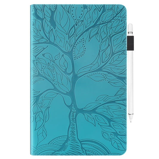For Samsung Galaxy Tab S9+ / S9 FE+ Life Tree Series Horizontal Flip Leather Tablet Case(Lake Blue) by bashfashion